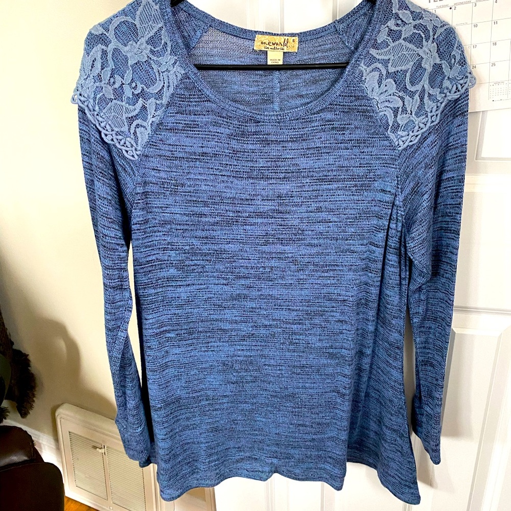 Blue Sweater Blouse
